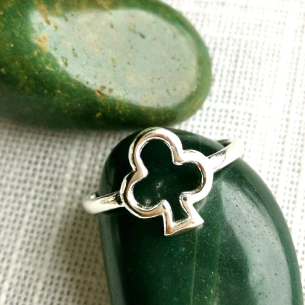 Sterling Silver Ring  Clubs Casino size 7.5 🆕